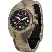MTM Special Ops Mens Falcon Camo Analog Stainless Watch - Camouflage Bracelet - Carbon Fiber Dial - MTM-FCS2