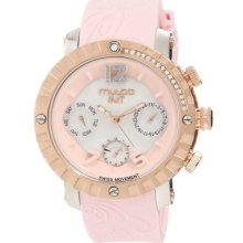 Mulco Nuit Lace Pink Swiss Movement Rubber Unisex $425 Mulco (mw5-1622-813)