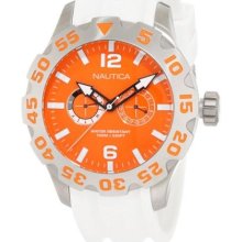 Nautica Bfd 100 White And Orange Mens Watch N16618g