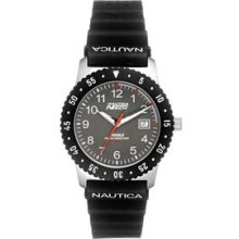 Nautica Unisex Analog Watch W/ Black Resin Strap & Arabic Numeral Index