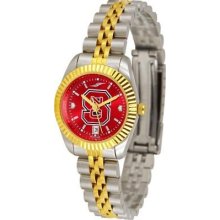 NCSU NC State Wolfpack Ladies Gold Dress Watch