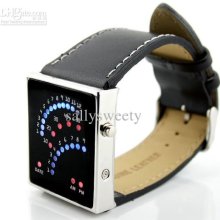 New Fashion 29 Led Red Blue Led Light Digital Watch Date Lady Men Wr