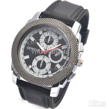 New Geneva Dial Silicone Quartz Men Over Size Sport Wrist Watch Ga10