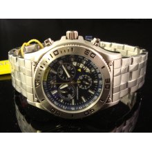 New Invicta Mens Rare Swiss Quartz Ii Collection Chronograph With Blue Dial