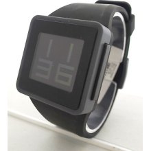 Nixon A137-007 Newton Digital Black Watch A137007 Rubber Silicon