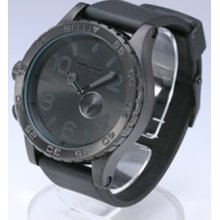 Nixon Men's 51-30 PU A058001-00 Black Polyurethane Analog Quartz Watch with Black Dial