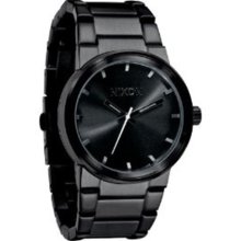 Nixon Men's Cannon A160001-00 Black Stainless-Steel Analog Quartz Watch with Black Dial