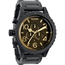 Nixon Sniper Collection The 51-30 Chrono Watch Matte Black/Orange Tint One Size For Men 21256118201