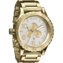 Nixon 'The 51-30 Chrono' Watch Champagne Gold/ Silver