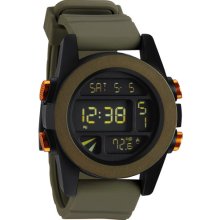 Nixon 'The Anodaze Unit' Digital Watch Surplus/ Black/ Orange Ano