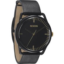 Nixon The Mellor Watch in Matte Black & Gold