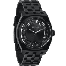 Nixon 'The Monopoly' Black Crystal Bracelet Watch