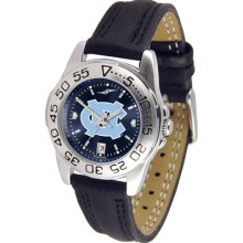 North Carolina Tar Heels Sport Leather Band AnoChrome-Ladies Watch