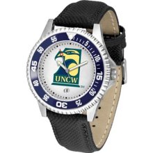 North Carolina Wilmington Seahawks UNCW Mens Leather Wrist Watch