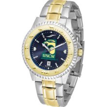 North Carolina Wilmington Seahawks UNCW Mens Two-Tone Anochrome Watch