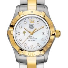 NYU TAG Heuer Watch - Women's Two-Tone Aquaracer w/ Diamond Dial