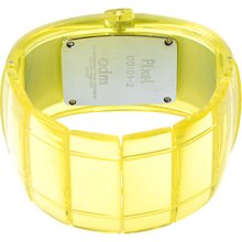 Odm Stylish LED Dot-Matrix Watch Fashion with Weekday Display (Translucent Yellow)