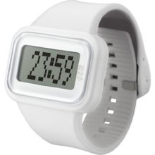 ODM Unisex Rainbow DD125A-2 White Silicone Quartz Watch with Digital Dial