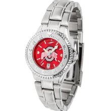 Ohio State Buckeyes OSU Womens Steel Anochrome Watch