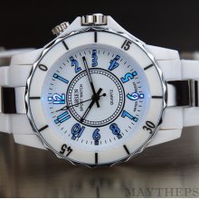 Ohsen 7 Colour Led Light White Black Mens Lady Analog Quartz Sport Wrist Watch