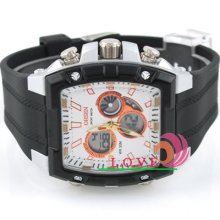 Ohsen Alarm Analog+digital T2 Backlight Stopwatch Waterproof Mens Quartz Watch