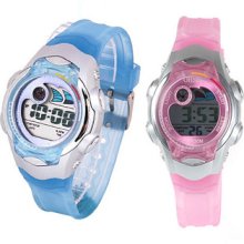 Ohsen Blue / Pink Digital Date Boys Girls Kids Children Sports Wrist Watch Gift