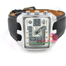 Ohsen Date Analog+digital El Backlight 3atm Water Resistant Alarm Stop Watches