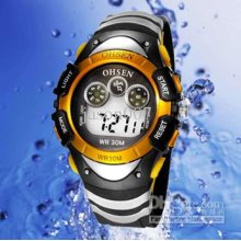 Ohsen Fashion Plastic Korean Men Watches Digital Sport Candy Multifu