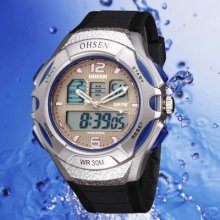 Ohsen Led Digital Analog Summer Diver Mens Quartz Sport Quartz Watch Ad1301