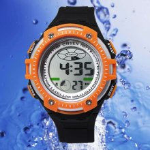 Ohsen Rubber Digital Alarm Led Light Boy's Girl's Waterproof Sport Xmas Watch