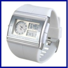 Ohsen White Ladies Dress Vogue Womens Digital Quartz Sport Wrist Watch 16w