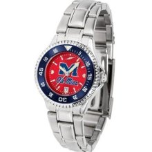 Ole Miss Rebels Women's Stainless Steel Dress Watch