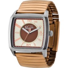 Penguin Mens Lewis Analog Stainless Watch - Rose Gold Bracelet - Khaki Dial - OP-3010RG