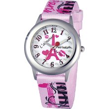 Personalized Red Balloon Pink/Black Watch