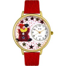 Personalized Red Star Clown Unisex Watch - Black Padded