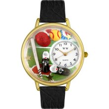 Personalized Softball Unisex Watch - Black Padded
