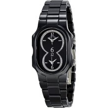 Philip Stein Black Dial Black Ceramic Ladies Watch 1-CB-DB-CB