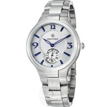 Philip Stein Men's 'Novelties' Silver Dial Stainless Steel Watch