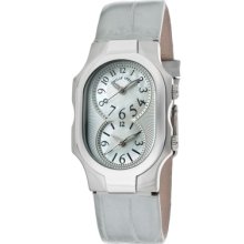 Philip Stein Watches Women's White Mother Of Pearl Dial Light Blue Gen