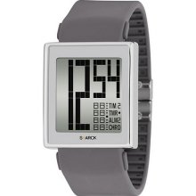 Philippe Starck Chrome Grey Strap Watch Ph1080