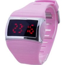 Pink Ohsen Day Date Led Digital Women Girls Quartz Sport Wrist Watch +box