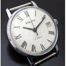 Poljot 2614.2h Roman Date Evil 666 S/n Soviet Russian Mechanical Wrist Watch