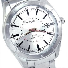 Pulsar By Seiko Men Japan Mvt Solid Steel Pxh843 Wr Retail $110 $$$ Save $$$