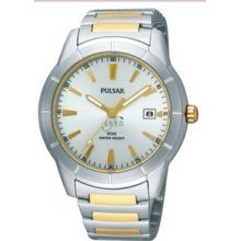 Pulsar Every Day Value Men`s Watch W/Silver Dial & Date Box