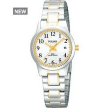 Pulsar Expansion Collection Ladies` Sizing Clasp System Two Tone Watch