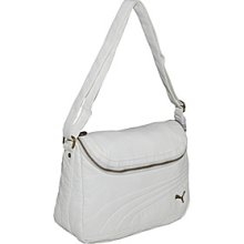 Puma Cream Women Remix Faux Leather Crossbody Shoulder Satchel Purse Handbag Bag