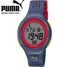 Puma Faas 200 Unisex Quartz Pu910931007 Grey Dial Purple Polyurethane Watch