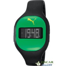 Puma Fuse Jam Pu910921008 Black-green Digital Unisex Watch 2 Years Warranty