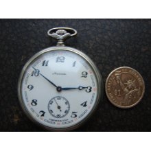 RARE Vintage Soviet Union open pocket Watch USSR Russian Pocket watch Molnija Made in 1970s