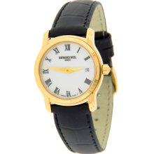 Raymond Weil 5369 Tradition Gold-tone Case Black Leather Women's Watch